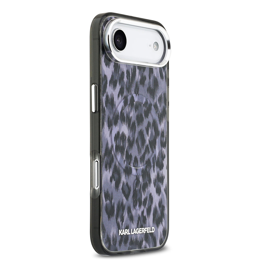 iPhone 17 Air Kılıf Karl Lagerfeld Orijinal Lisanslı M-safe Şarj Özellikli IML Leopar Baskılı Kılıf