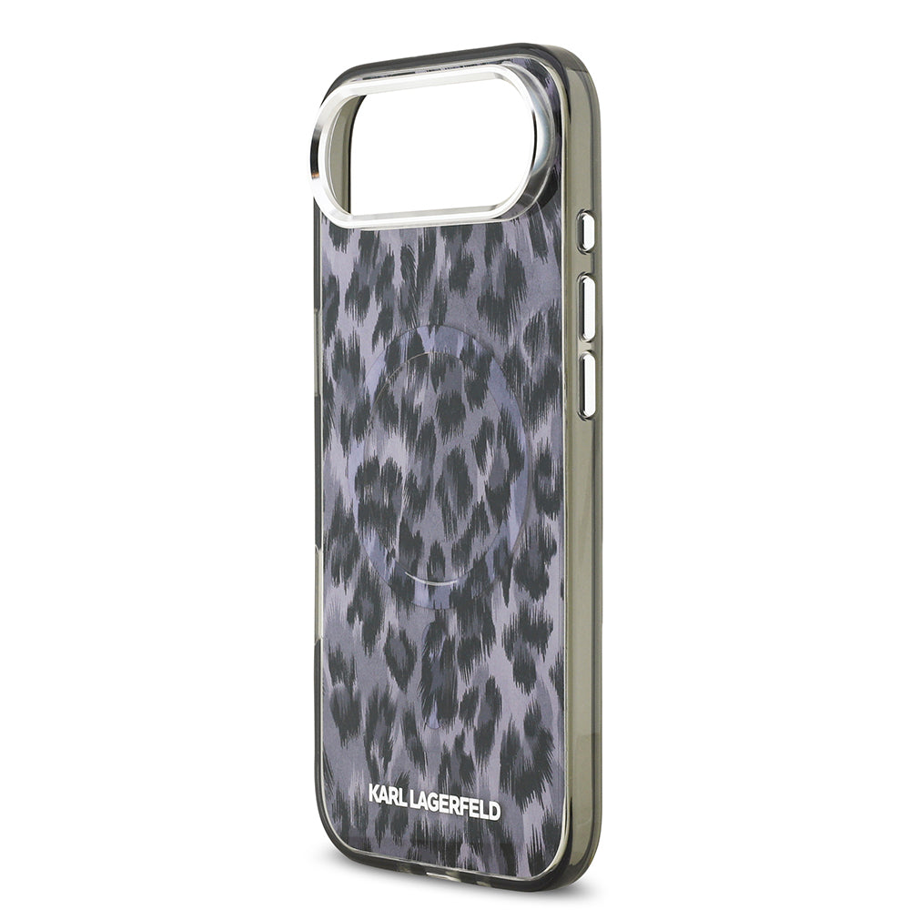 iPhone 17 Air Kılıf Karl Lagerfeld Orijinal Lisanslı M-safe Şarj Özellikli IML Leopar Baskılı Kılıf