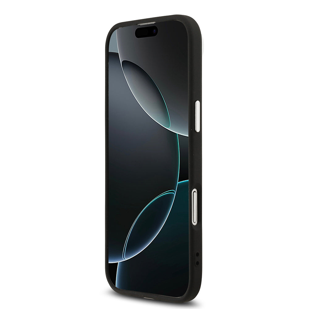 iPhone 17 Air Kılıf Karl Lagerfeld Orijinal Lisanslı M-safe Şarj Özellikli Metal Kamera ve Buton Tasarımlı K&C PU Deri Kılıf