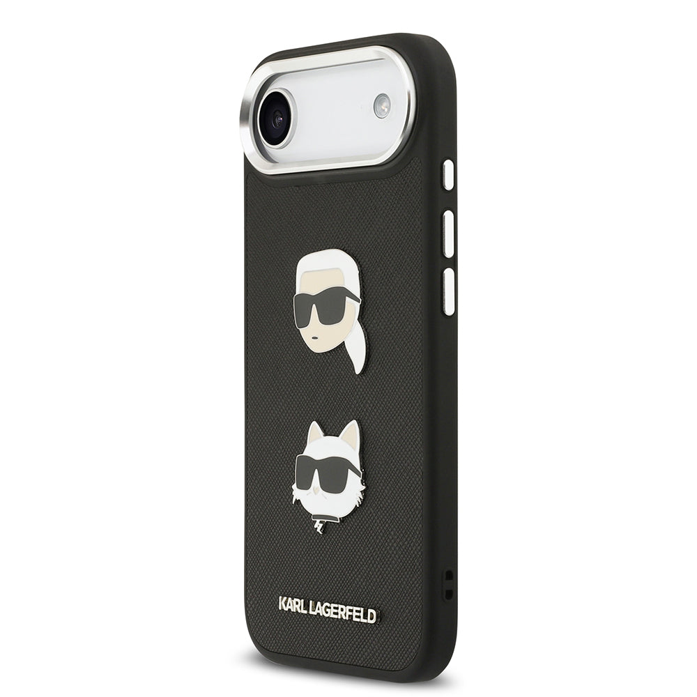 iPhone 17 Air Kılıf Karl Lagerfeld Orijinal Lisanslı Metal Logolu K&C Heads Pin Kılıf
