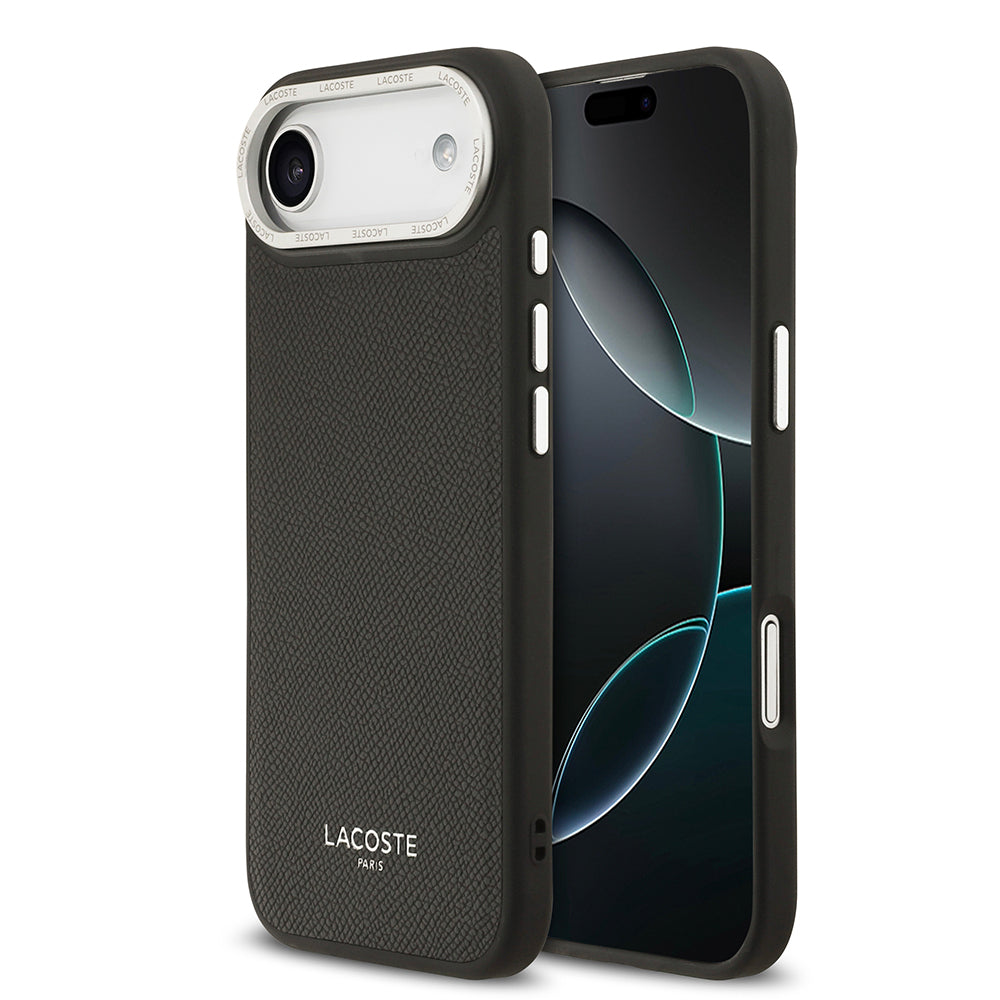 iPhone 17 Air Kılıf Lacoste Orijinal Lisanslı M-safe Şarj Özellikli Champs Elysees PU Deri Tasarımlı Kılıf
