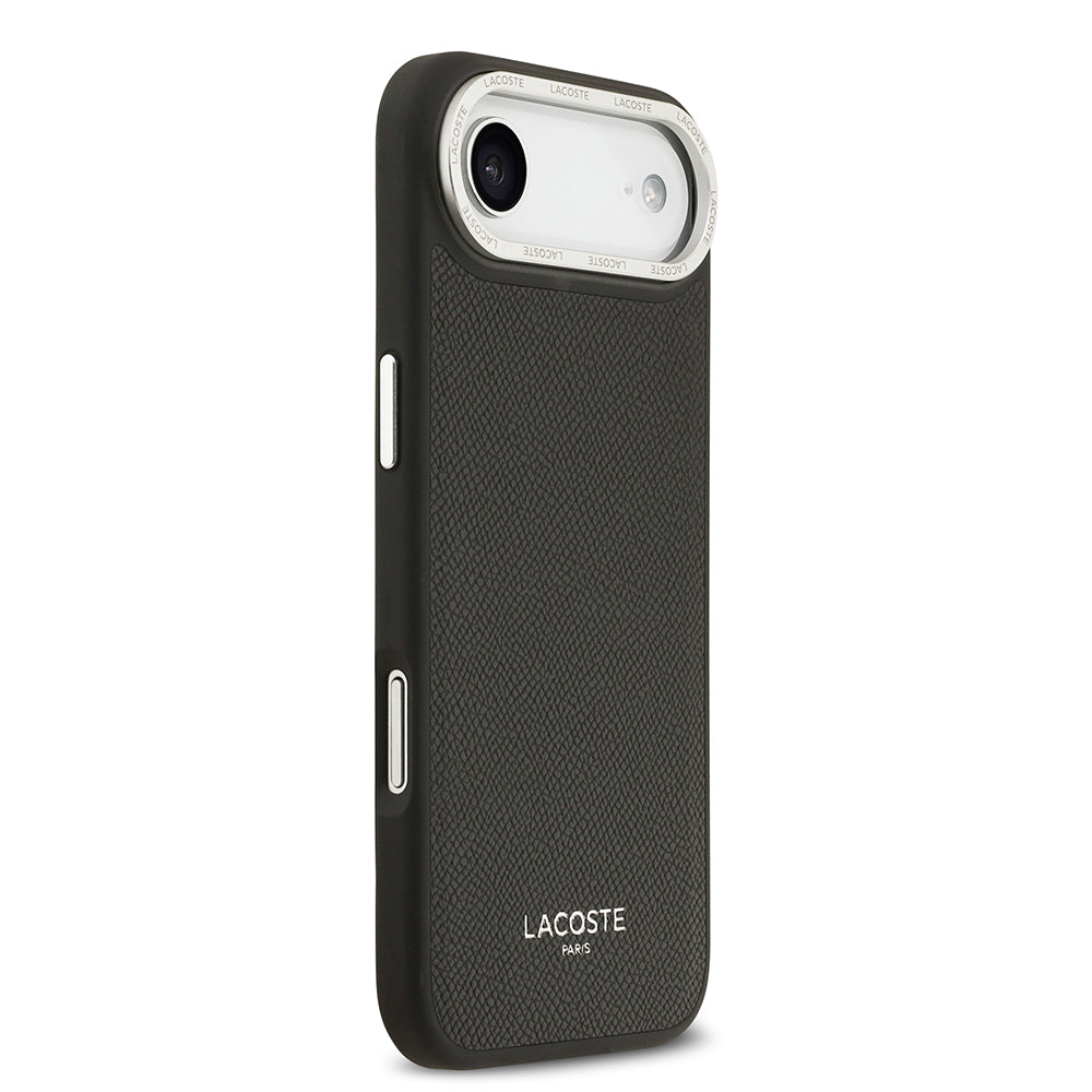 iPhone 17 Air Kılıf Lacoste Orijinal Lisanslı M-safe Şarj Özellikli Champs Elysees PU Deri Tasarımlı Kılıf