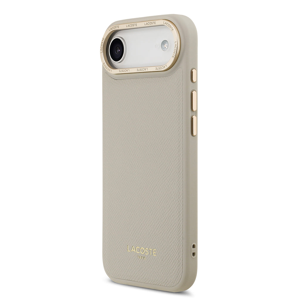 iPhone 17 Air Kılıf Lacoste Orijinal Lisanslı M-safe Şarj Özellikli Champs Elysees PU Deri Tasarımlı Kılıf