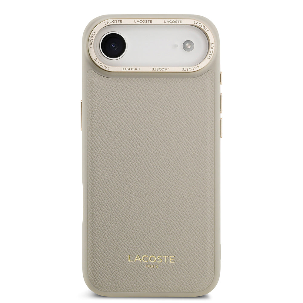 iPhone 17 Air Kılıf Lacoste Orijinal Lisanslı M-safe Şarj Özellikli Champs Elysees PU Deri Tasarımlı Kılıf