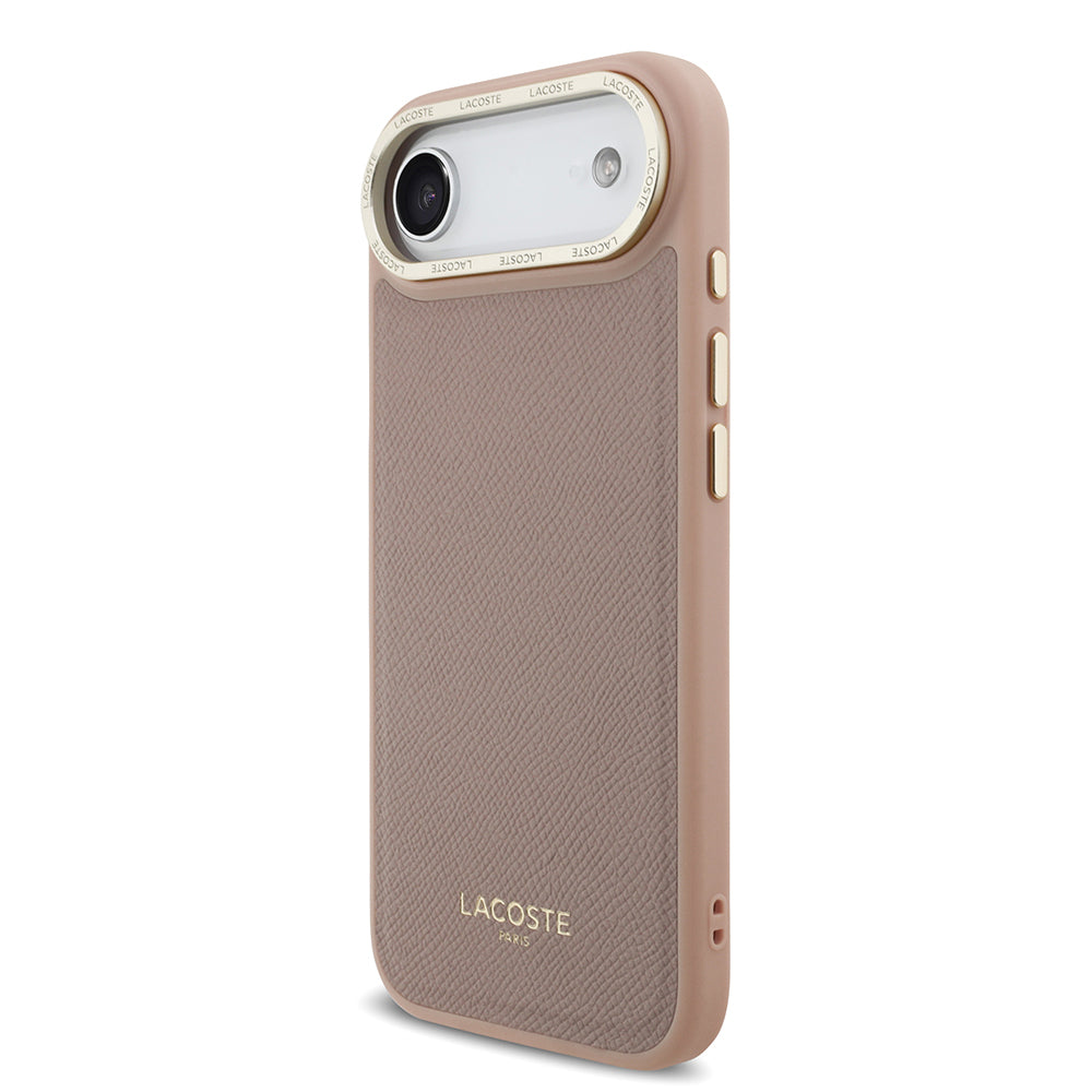 iPhone 17 Air Kılıf Lacoste Orijinal Lisanslı M-safe Şarj Özellikli Champs Elysees PU Deri Tasarımlı Kılıf