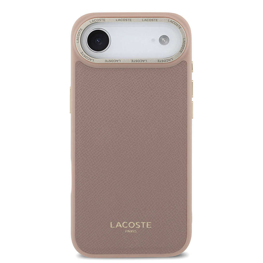 iPhone 17 Air Kılıf Lacoste Orijinal Lisanslı M-safe Şarj Özellikli Champs Elysees PU Deri Tasarımlı Kılıf