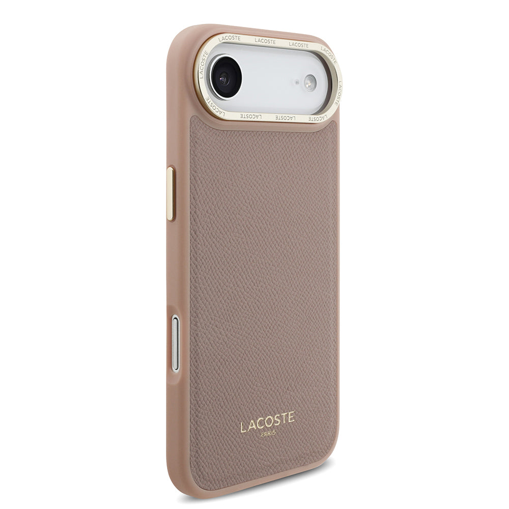 iPhone 17 Air Kılıf Lacoste Orijinal Lisanslı M-safe Şarj Özellikli Champs Elysees PU Deri Tasarımlı Kılıf
