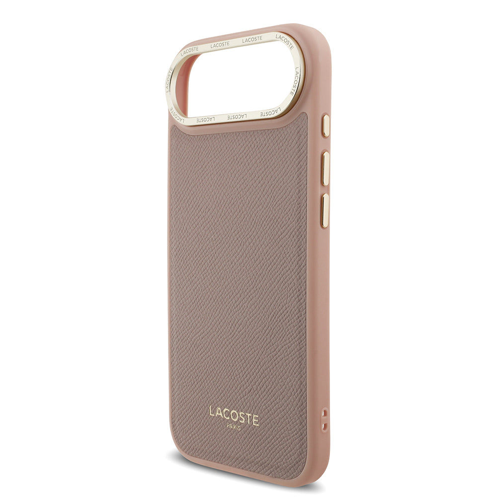 iPhone 17 Air Kılıf Lacoste Orijinal Lisanslı M-safe Şarj Özellikli Champs Elysees PU Deri Tasarımlı Kılıf
