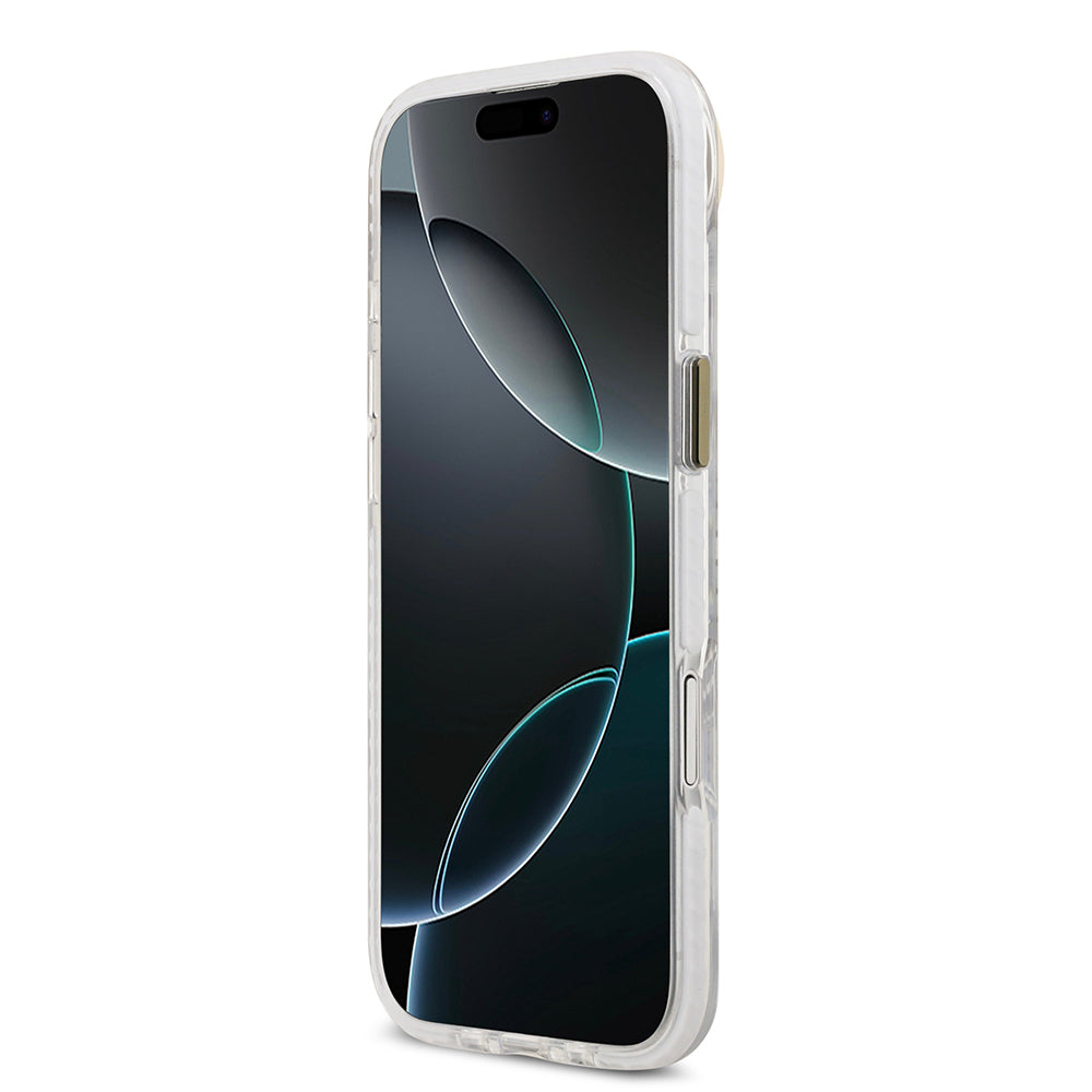 iPhone 17 Air Kılıf Lacoste Orijinal Lisanslı M-safe Şarj Özellikli Gold Timsah Logolu Buzlu Kılıf