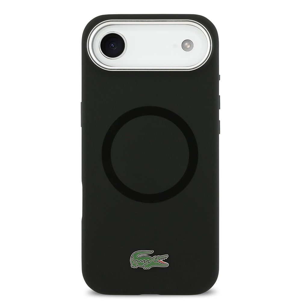iPhone 17 Air Kılıf Lacoste Orijinal Lisanslı M-safe Şarj Özellikli İkonik Logolu Metal Kamera Çerçeveli Silikon Kılıf