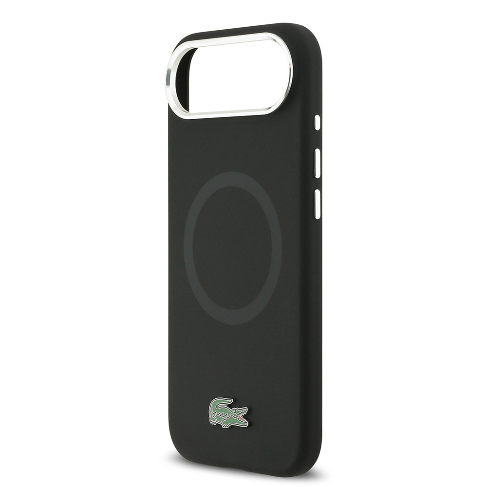 iPhone 17 Air Kılıf Lacoste Orijinal Lisanslı M-safe Şarj Özellikli İkonik Logolu Metal Kamera Çerçeveli Silikon Kılıf