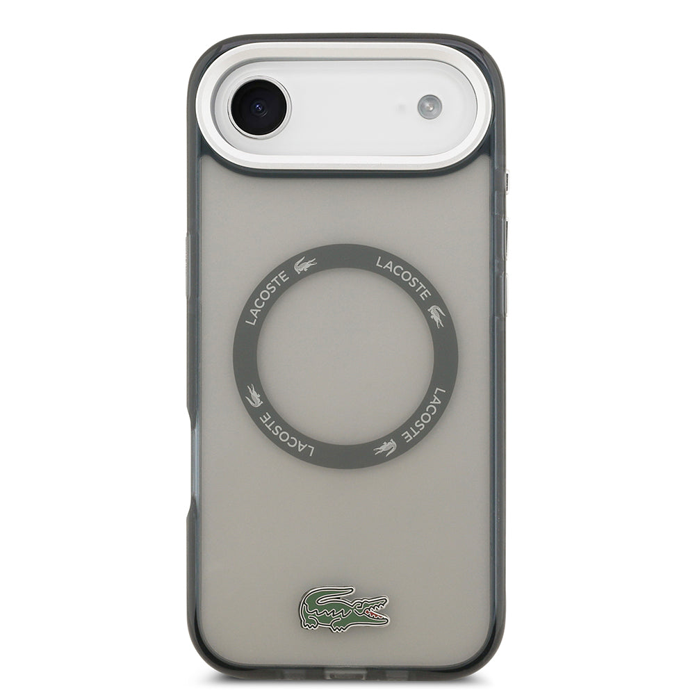 iPhone 17 Air Kılıf Lacoste Orijinal Lisanslı M-safe Şarj Özellikli İkonik Timsah Logolu Buzlu Kılıf