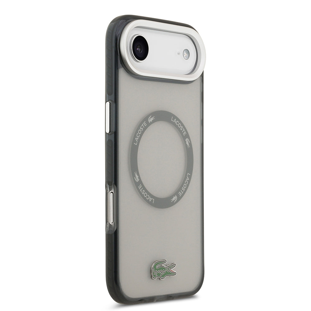 iPhone 17 Air Kılıf Lacoste Orijinal Lisanslı M-safe Şarj Özellikli İkonik Timsah Logolu Buzlu Kılıf