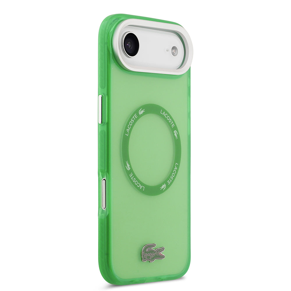 iPhone 17 Air Kılıf Lacoste Orijinal Lisanslı M-safe Şarj Özellikli İkonik Timsah Logolu Buzlu Kılıf