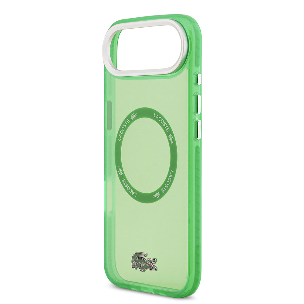 iPhone 17 Air Kılıf Lacoste Orijinal Lisanslı M-safe Şarj Özellikli İkonik Timsah Logolu Buzlu Kılıf