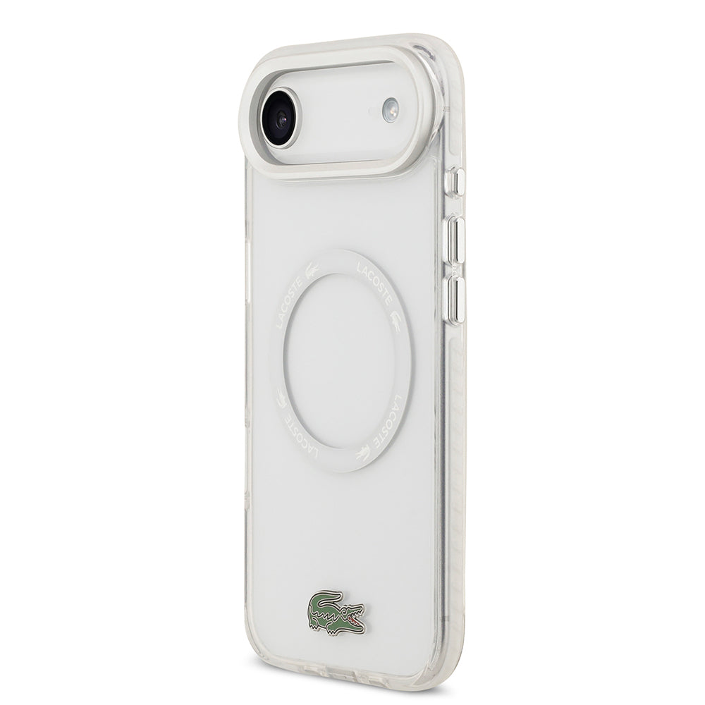 iPhone 17 Air Kılıf Lacoste Orijinal Lisanslı M-safe Şarj Özellikli İkonik Timsah Logolu Buzlu Kılıf