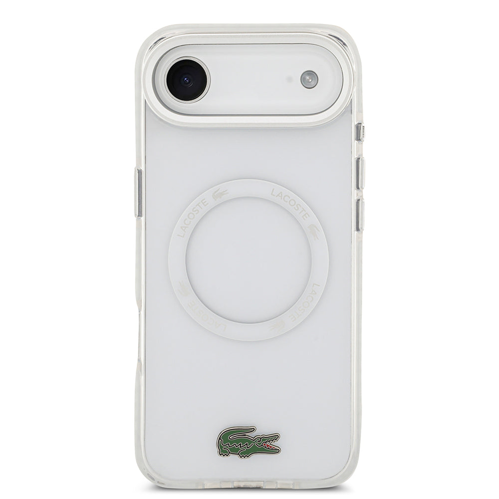 iPhone 17 Air Kılıf Lacoste Orijinal Lisanslı M-safe Şarj Özellikli İkonik Timsah Logolu Buzlu Kılıf