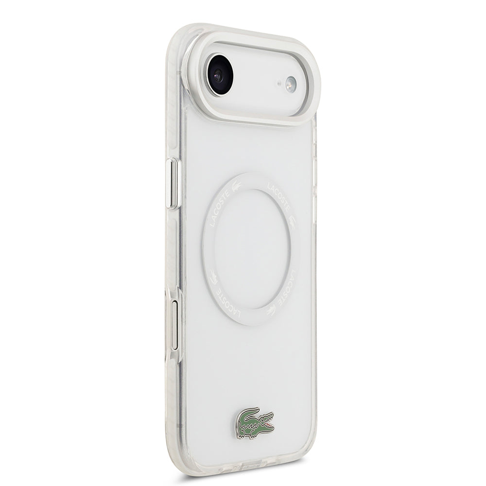 iPhone 17 Air Kılıf Lacoste Orijinal Lisanslı M-safe Şarj Özellikli İkonik Timsah Logolu Buzlu Kılıf