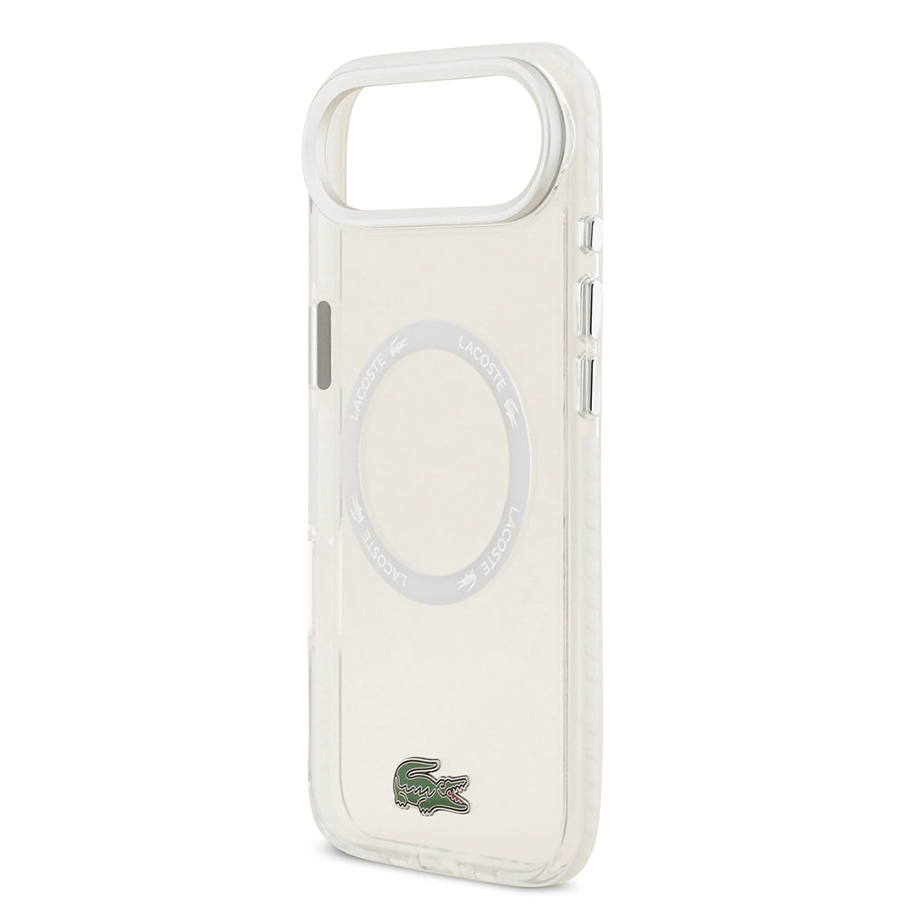 iPhone 17 Air Kılıf Lacoste Orijinal Lisanslı M-safe Şarj Özellikli İkonik Timsah Logolu Buzlu Kılıf