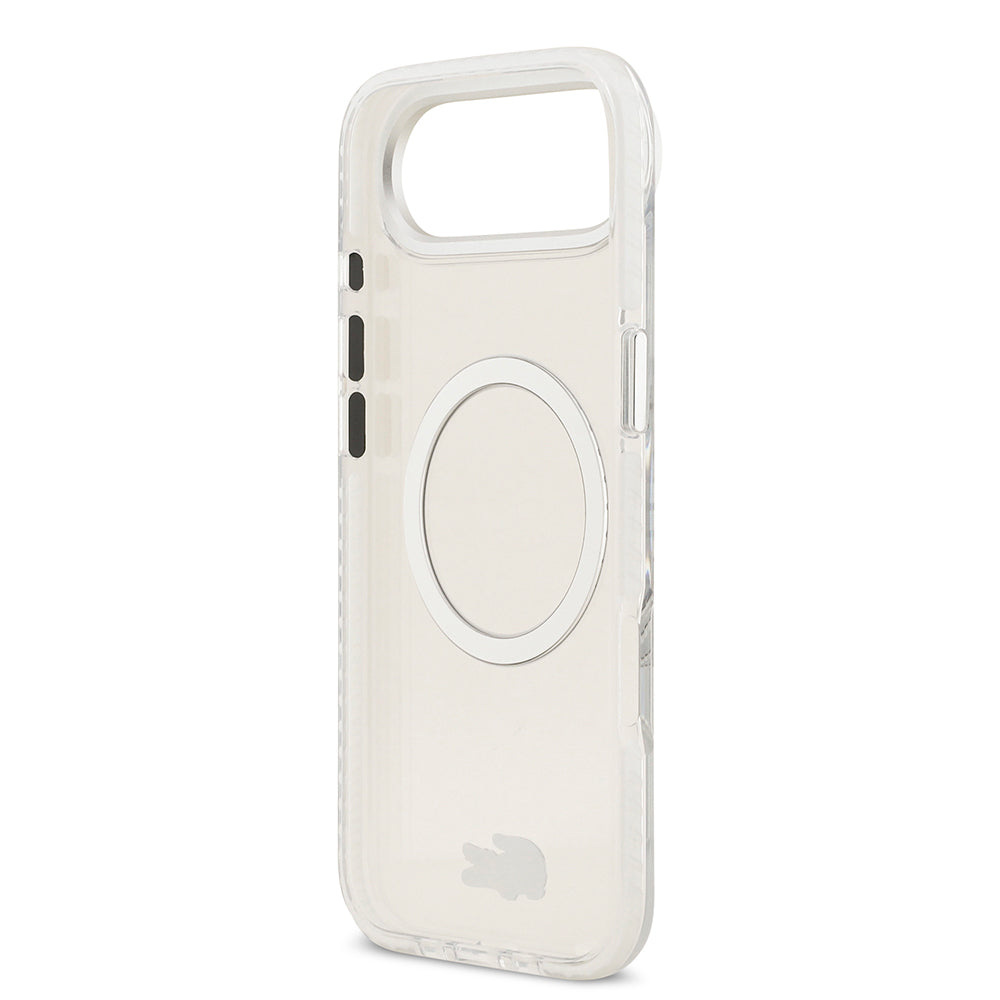 iPhone 17 Air Kılıf Lacoste Orijinal Lisanslı M-safe Şarj Özellikli İkonik Timsah Logolu Buzlu Kılıf