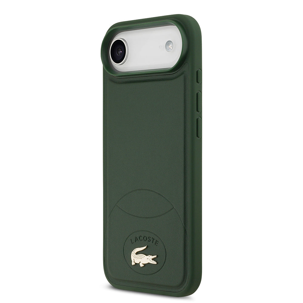 iPhone 17 Air Kılıf Lacoste Orijinal Lisanslı M-safe Şarj Özellikli PU Deri Tasarımlı Metal Logolu Kılıf