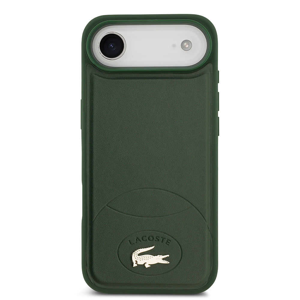 iPhone 17 Air Kılıf Lacoste Orijinal Lisanslı M-safe Şarj Özellikli PU Deri Tasarımlı Metal Logolu Kılıf