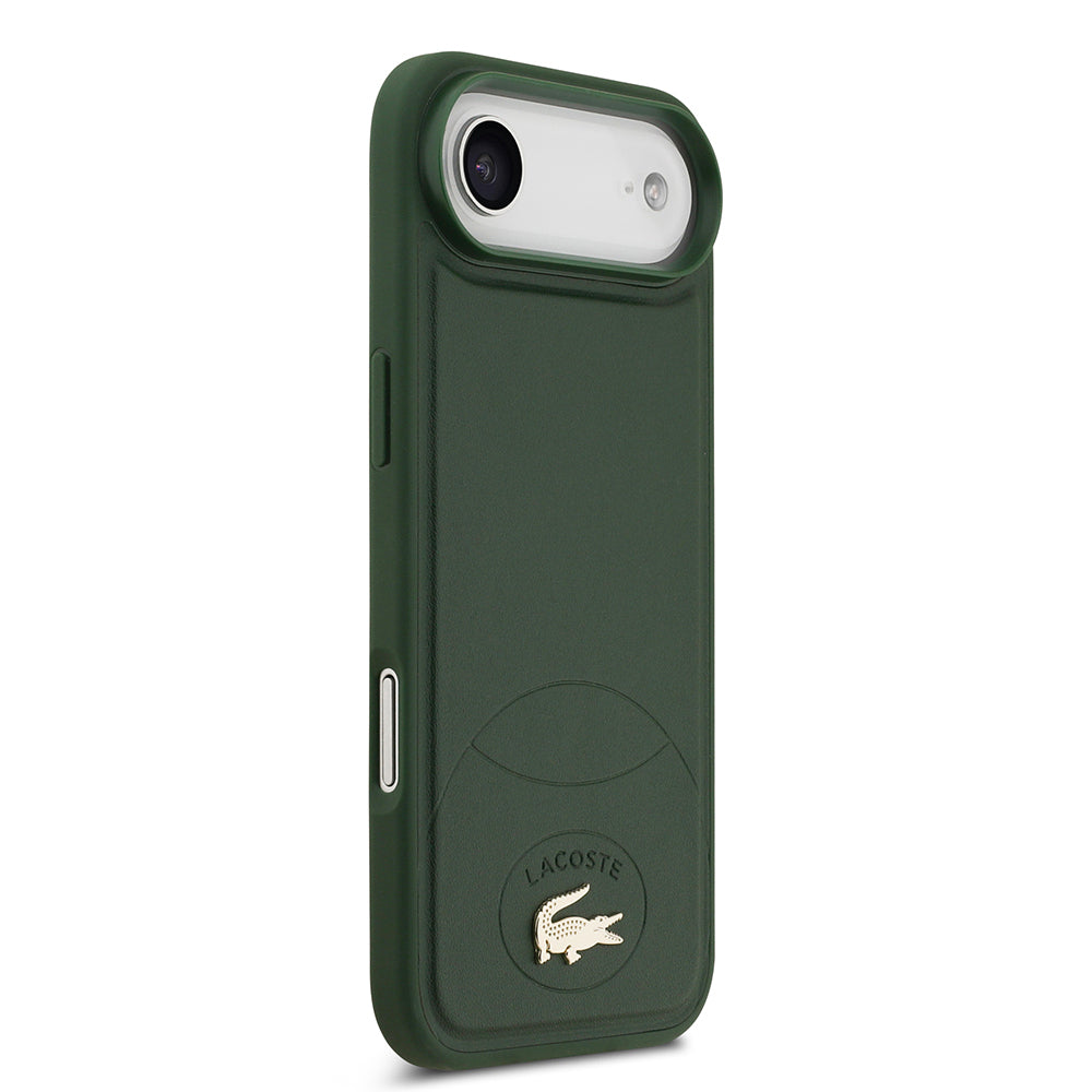 iPhone 17 Air Kılıf Lacoste Orijinal Lisanslı M-safe Şarj Özellikli PU Deri Tasarımlı Metal Logolu Kılıf