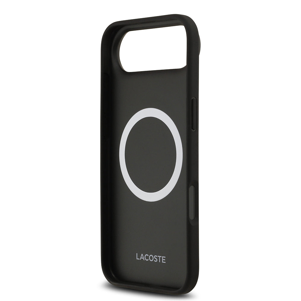 iPhone 17 Air Kılıf Lacoste Orijinal Lisanslı M-safe Şarj Özellikli PU Deri Tasarımlı Metal Logolu Kılıf