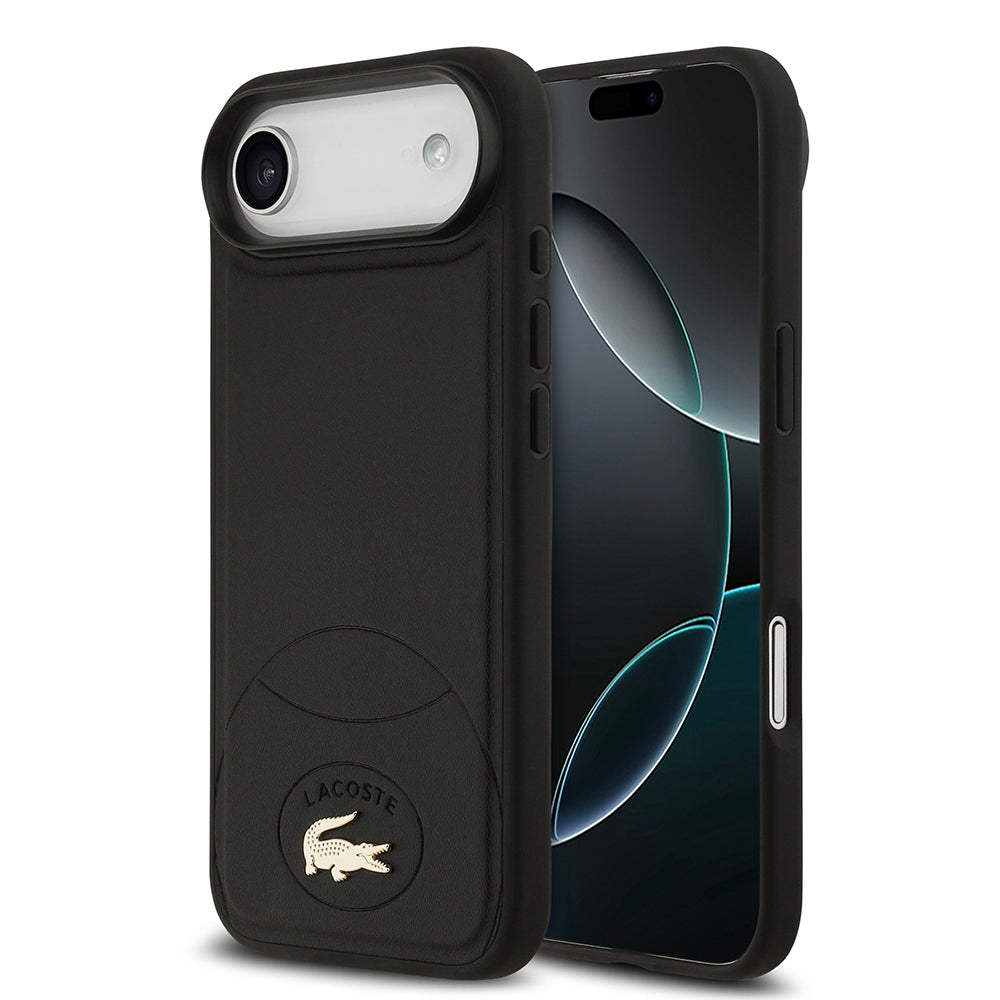 iPhone 17 Air Kılıf Lacoste Orijinal Lisanslı M-safe Şarj Özellikli PU Deri Tasarımlı Metal Logolu Kılıf
