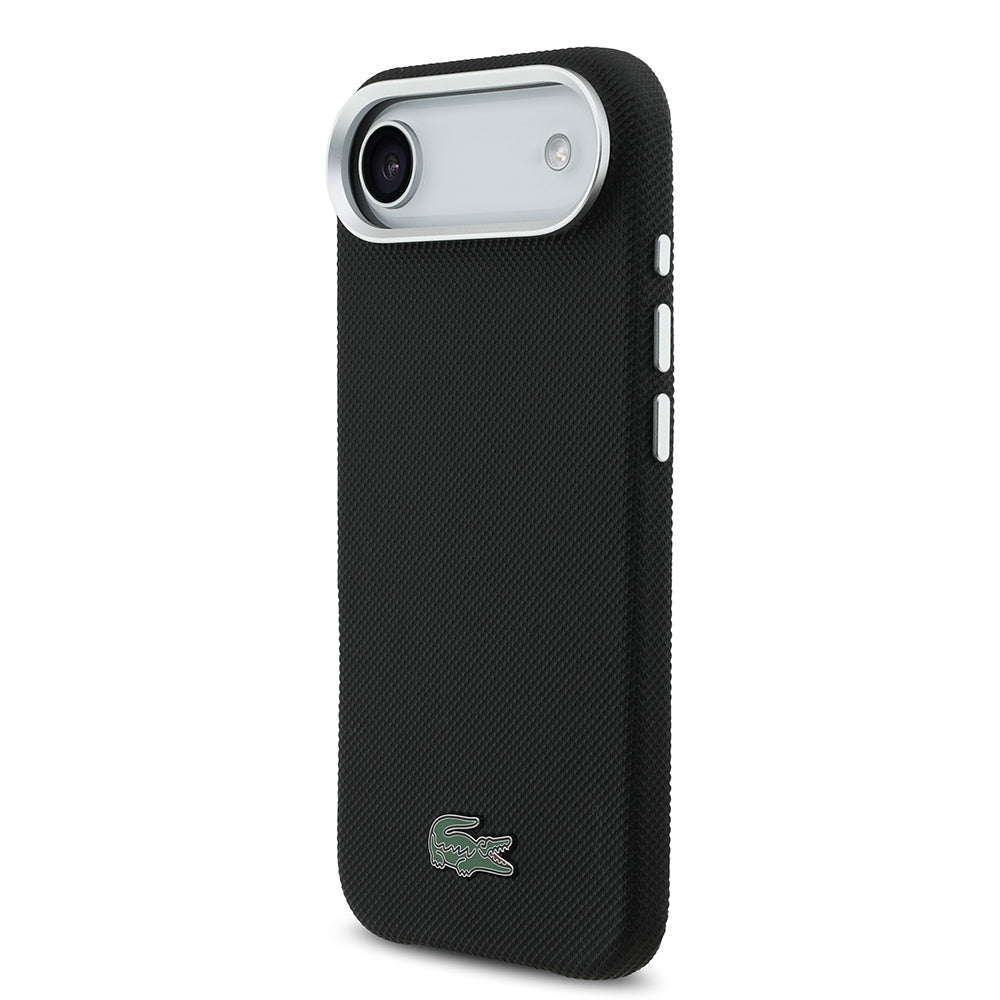 iPhone 17 Air Kılıf Lacoste Orijinal Lisanslı M-Safe Şarj Özellikli PVC Pike Desenli Arka Yüzey İkonik Timsah Dokuma Logolu Kılıf