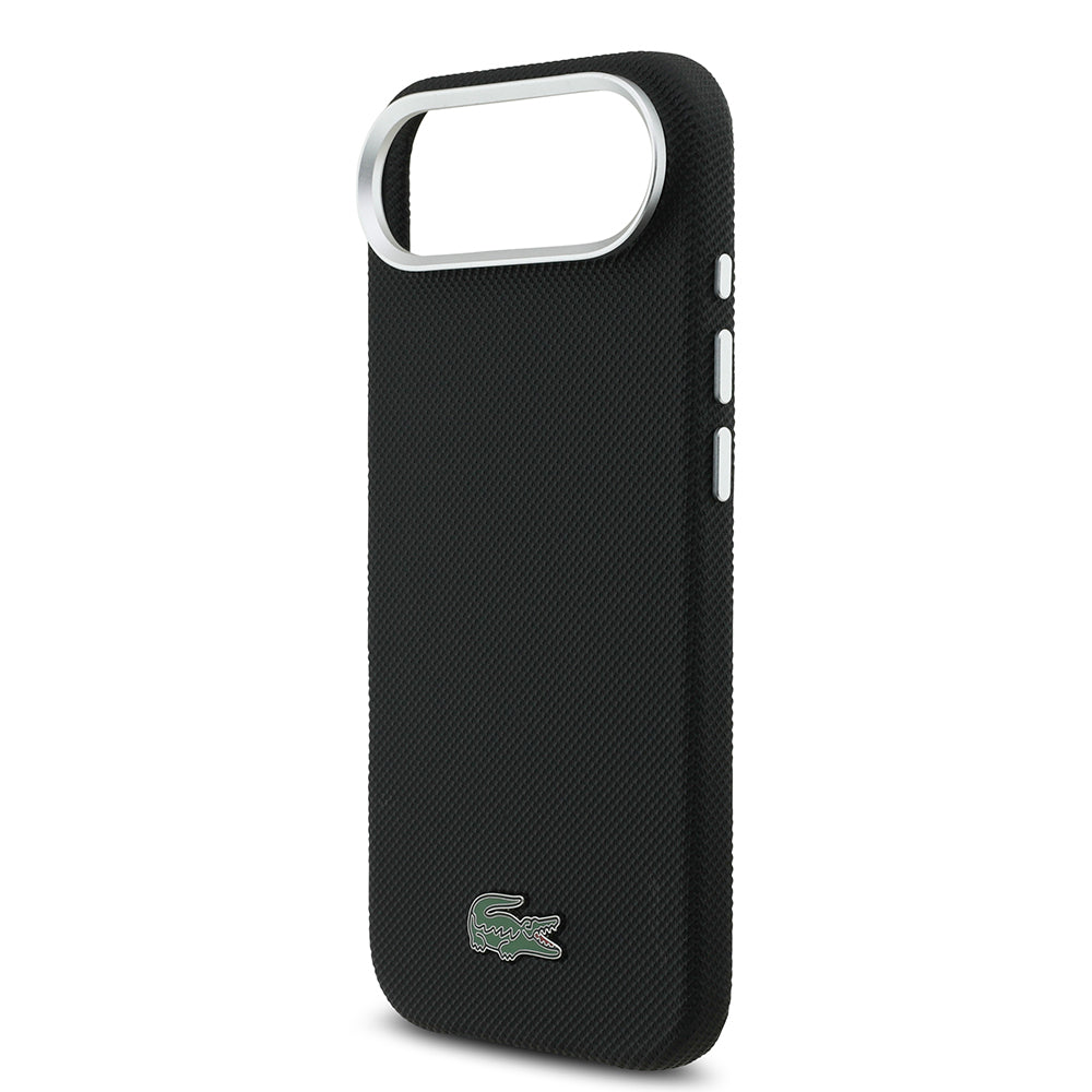 iPhone 17 Air Kılıf Lacoste Orijinal Lisanslı M-Safe Şarj Özellikli PVC Pike Desenli Arka Yüzey İkonik Timsah Dokuma Logolu Kılıf