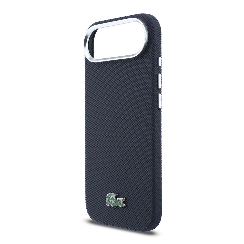 iPhone 17 Air Kılıf Lacoste Orijinal Lisanslı M-Safe Şarj Özellikli PVC Pike Desenli Arka Yüzey İkonik Timsah Dokuma Logolu Kılıf