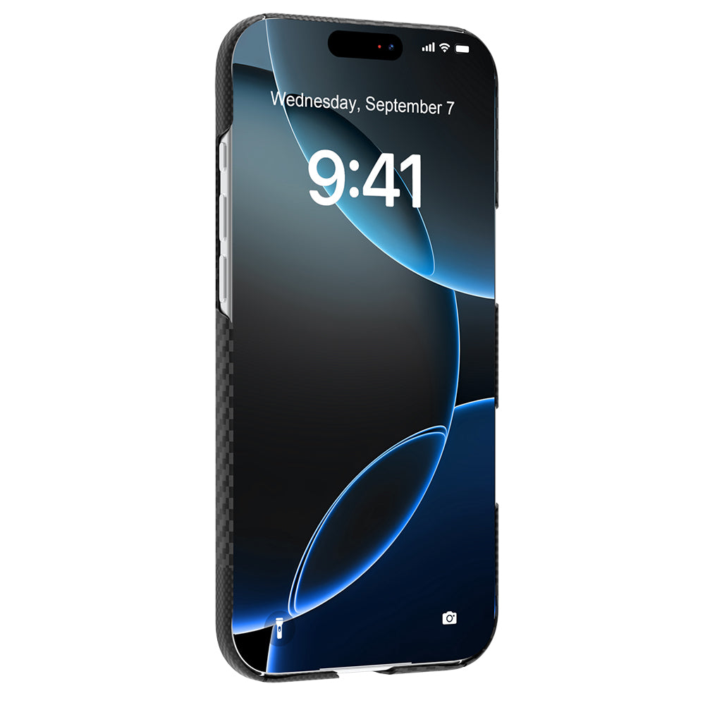 iPhone 17 Air Kılıf M-safe Şarj Özellikli 600D Metal Kamera Çerçeveli Raptic Aramid Karbon Fiber Geotik Serisi Kılıf
