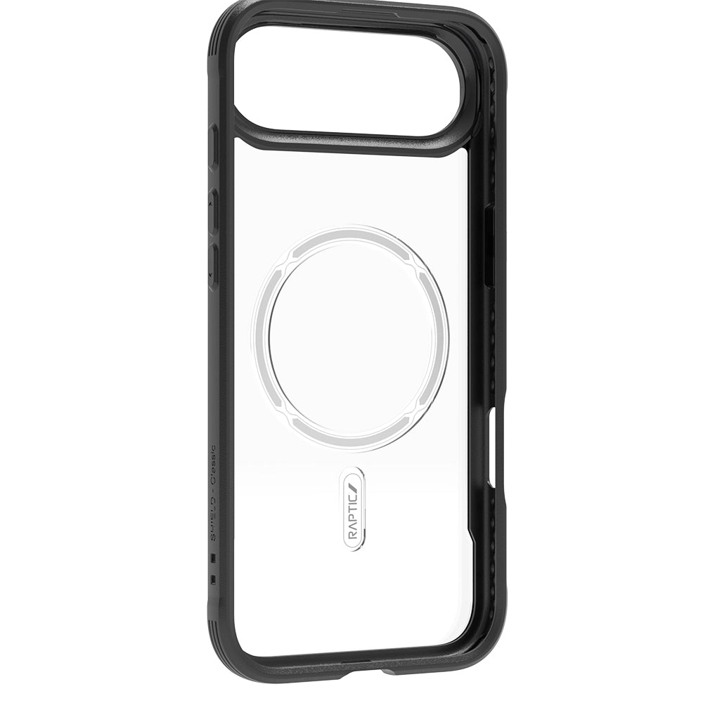 iPhone 17 Air Kılıf M-safe Şarj Özellikli Airbagli Raptic Shield Serisi Şeffaf Arka Yüzey Kılıf