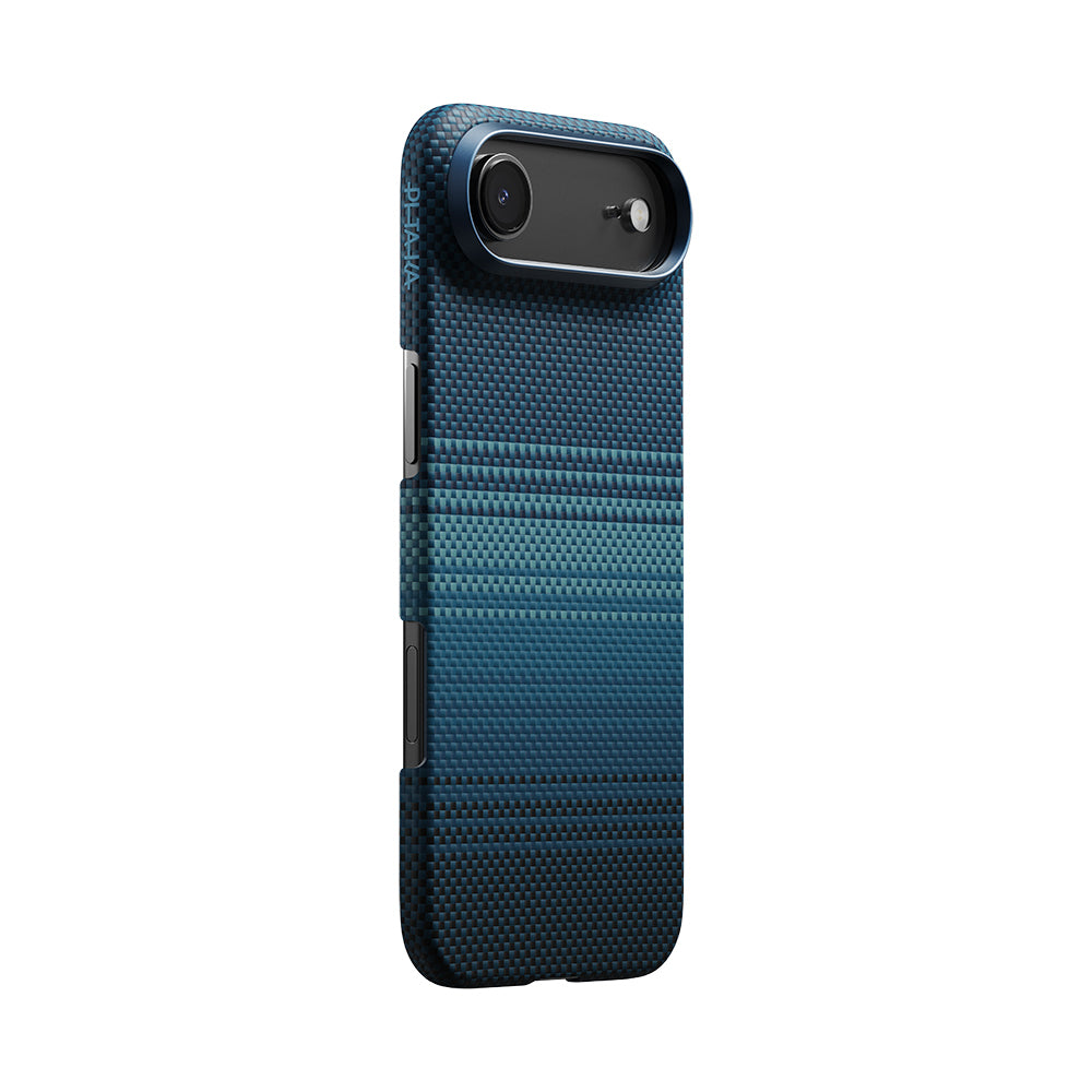 iPhone 17 Air Kılıf M-safe Şarj Özellikli Aramid Karbon Fiber Pitaka Tactile Woven Sunset-Moonrise Serisi Kılıf