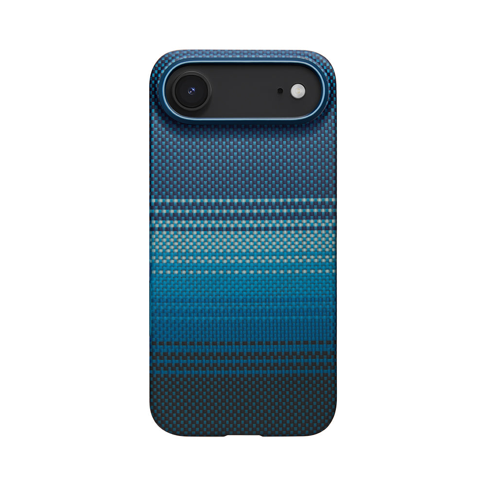 iPhone 17 Air Kılıf M-safe Şarj Özellikli Aramid Fiber Pitaka Tactile Woven Sunset-Moonrise Serisi Kılıf