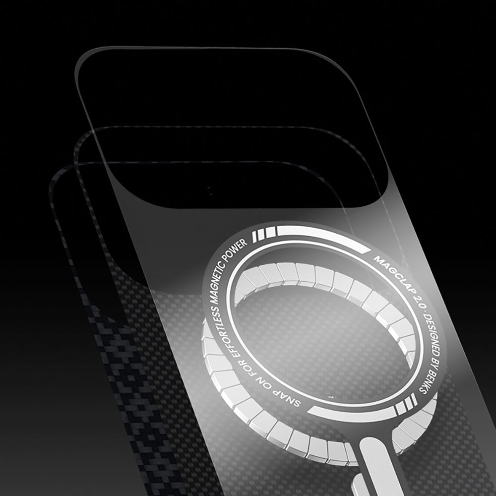iPhone 17 Air Kılıf M-Safe Şarj Özellikli Benks ArmorAir ArmorGrid Serisi Kevlar Karbon Kılıf