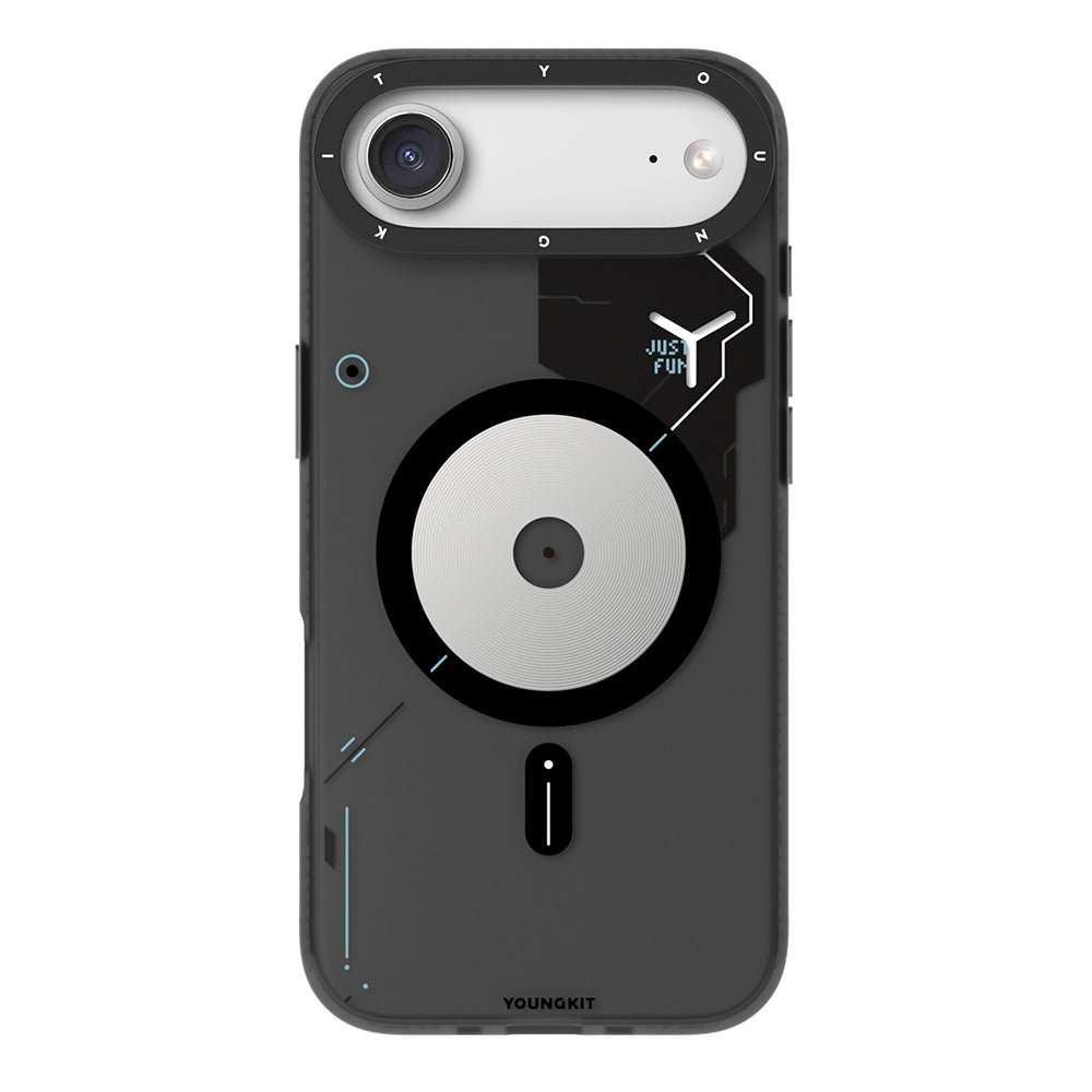 iPhone 17 Air Kılıf M-safe Şarj Özellikli Disk Desenli Youngkit Disc Battle Kılıf
