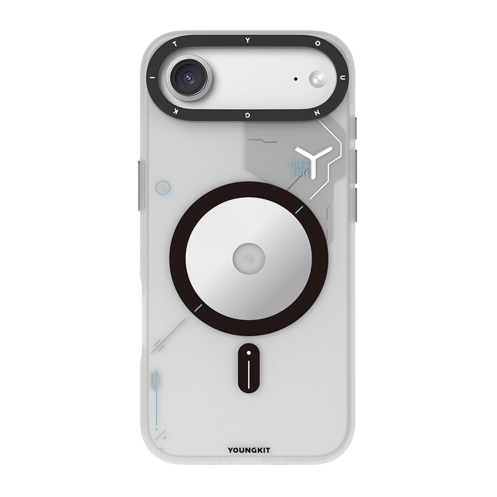 iPhone 17 Air Kılıf M-safe Şarj Özellikli Disk Desenli Youngkit Disc Battle Kılıf