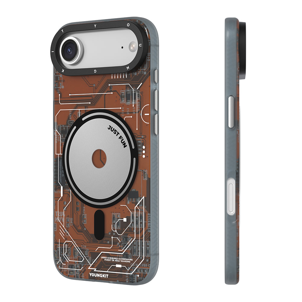 iPhone 17 Air Kılıf M-safe Şarj Özellikli Kamera Denetim Butonlu Youngkit Technology Serisi Kılıf