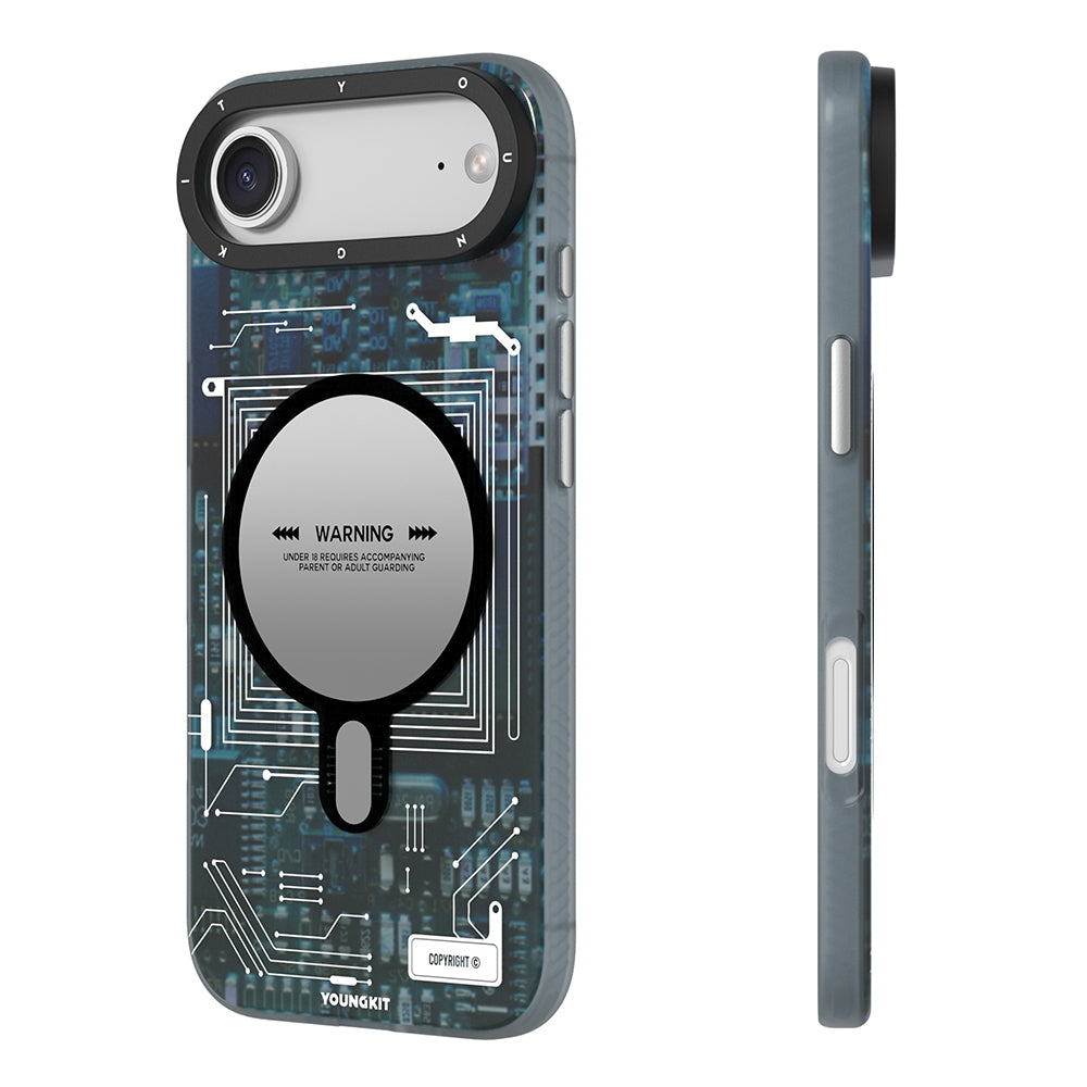 iPhone 17 Air Kılıf M-safe Şarj Özellikli Kamera Denetim Butonlu Youngkit Technology Serisi Kılıf