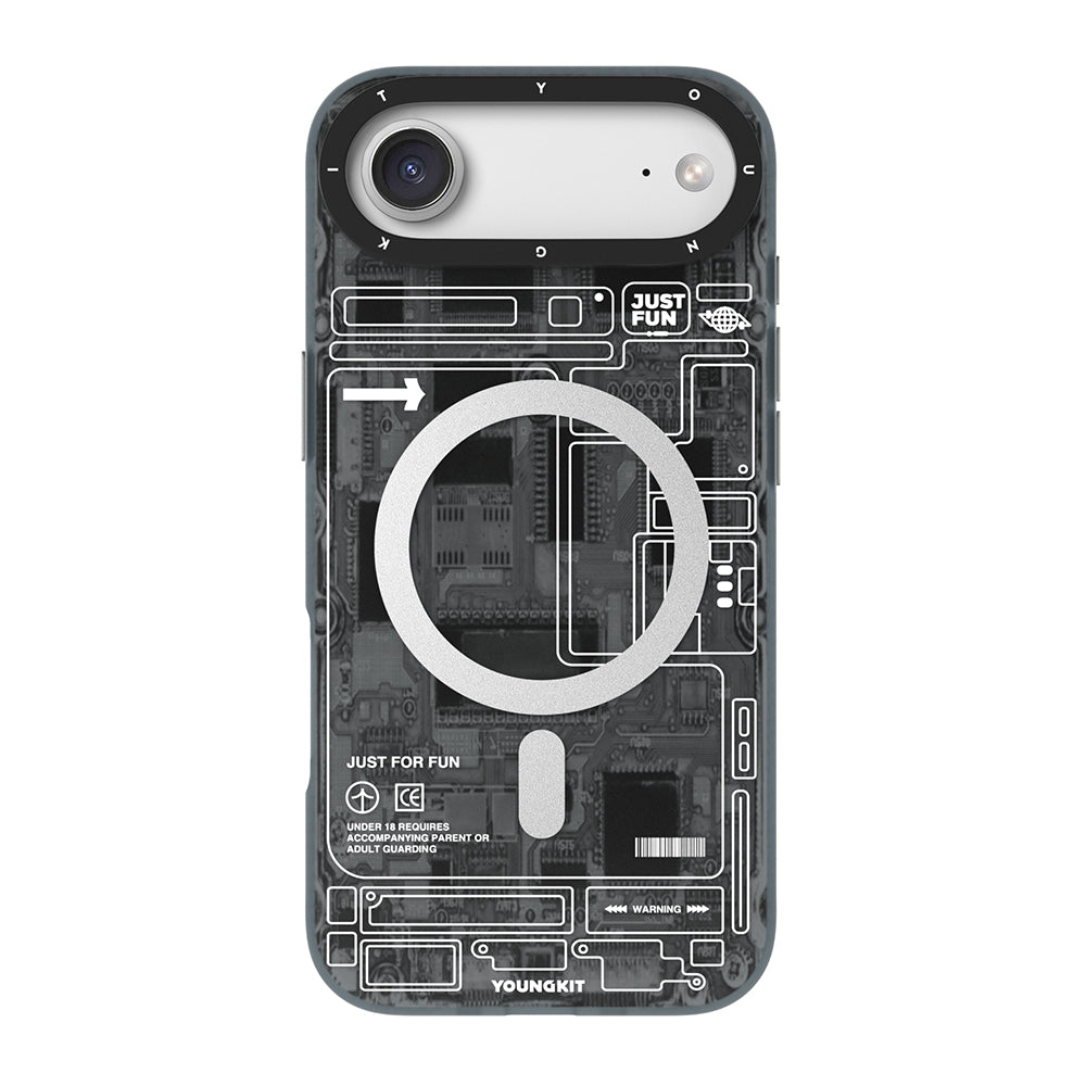 iPhone 17 Air Kılıf M-safe Şarj Özellikli Kamera Denetim Butonlu Youngkit Technology Serisi Kılıf