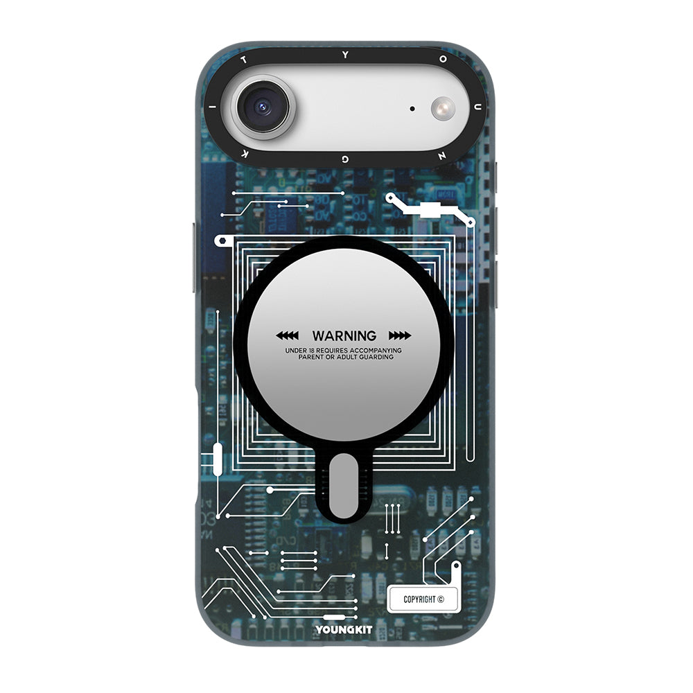 iPhone 17 Air Kılıf M-safe Şarj Özellikli Kamera Denetim Butonlu Youngkit Technology Serisi Kılıf