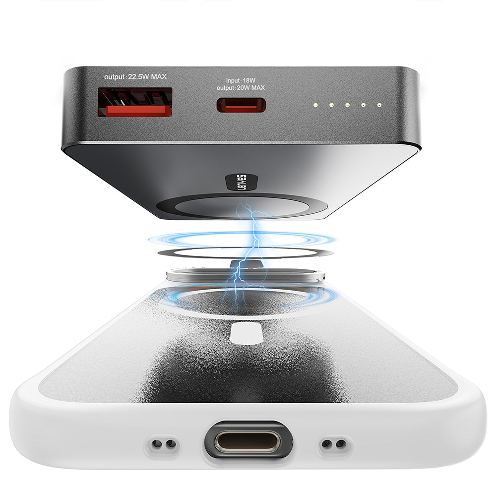 iPhone 17 Air Kılıf M-safe Şarj Özellikli Metal Kamera Standlı Lenyes CK226 PC Kılıf