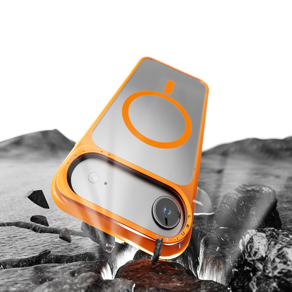 iPhone 17 Air Kılıf M-safe Şarj Özellikli Metal Kamera Standlı Lenyes CK226 PC Kılıf