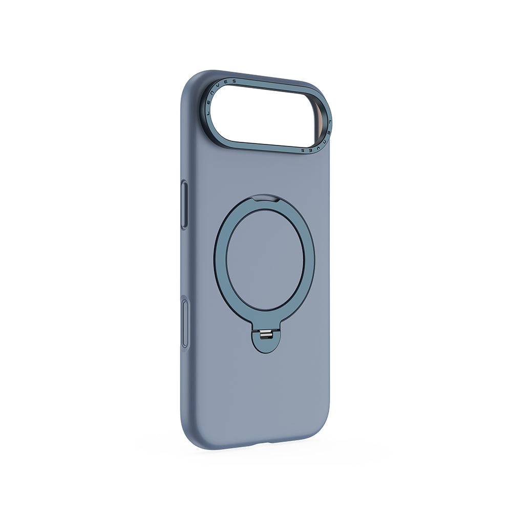 iPhone 17 Air Kılıf M-safe Şarj Özellikli Metal Standlı Sıvı Silikon Lenyes CK223 Kılıf