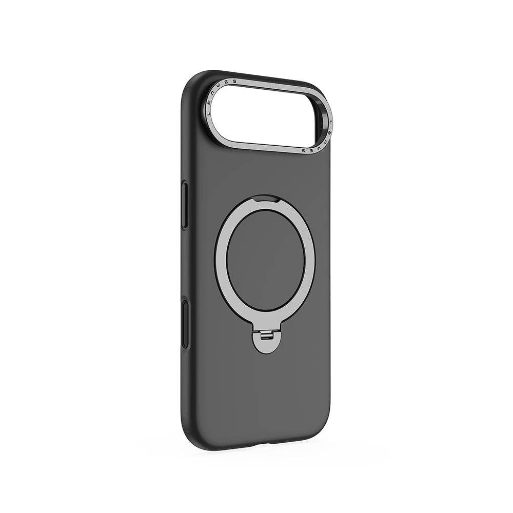 iPhone 17 Air Kılıf M-safe Şarj Özellikli Metal Standlı Sıvı Silikon Lenyes CK223 Kılıf
