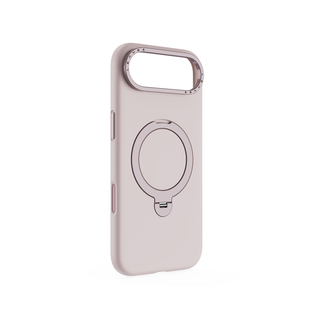 iPhone 17 Air Kılıf M-safe Şarj Özellikli Metal Standlı Sıvı Silikon Lenyes CK223 Kılıf