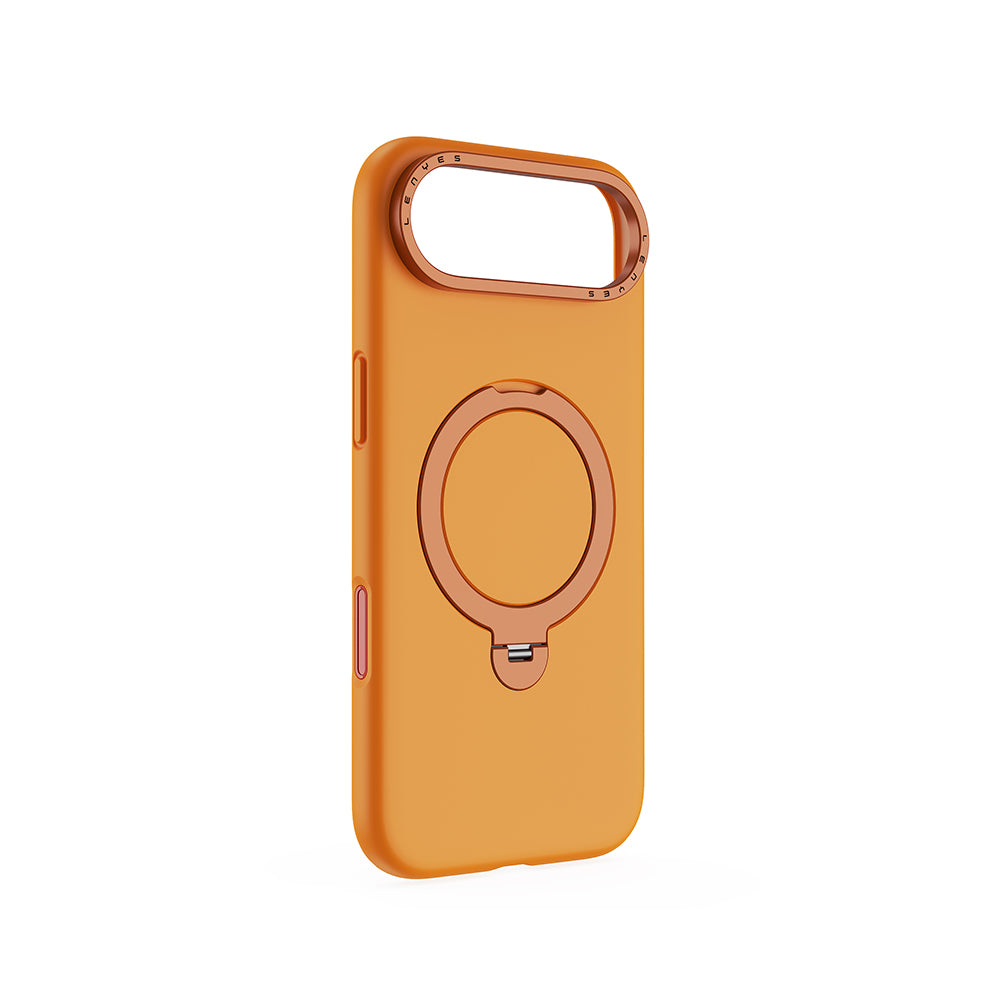 iPhone 17 Air Kılıf M-safe Şarj Özellikli Metal Standlı Sıvı Silikon Lenyes CK223 Kılıf