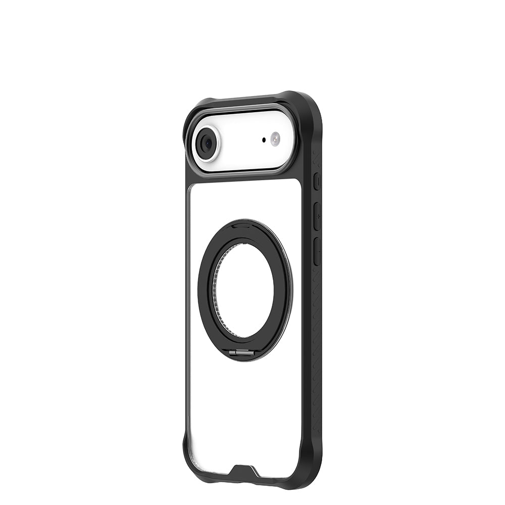 iPhone 17 Air Kılıf M-safe Şarj Özellikli Parmak Ring Standlı Airbag Tasarımlı Mutural Obsidian Serisi Kılıf